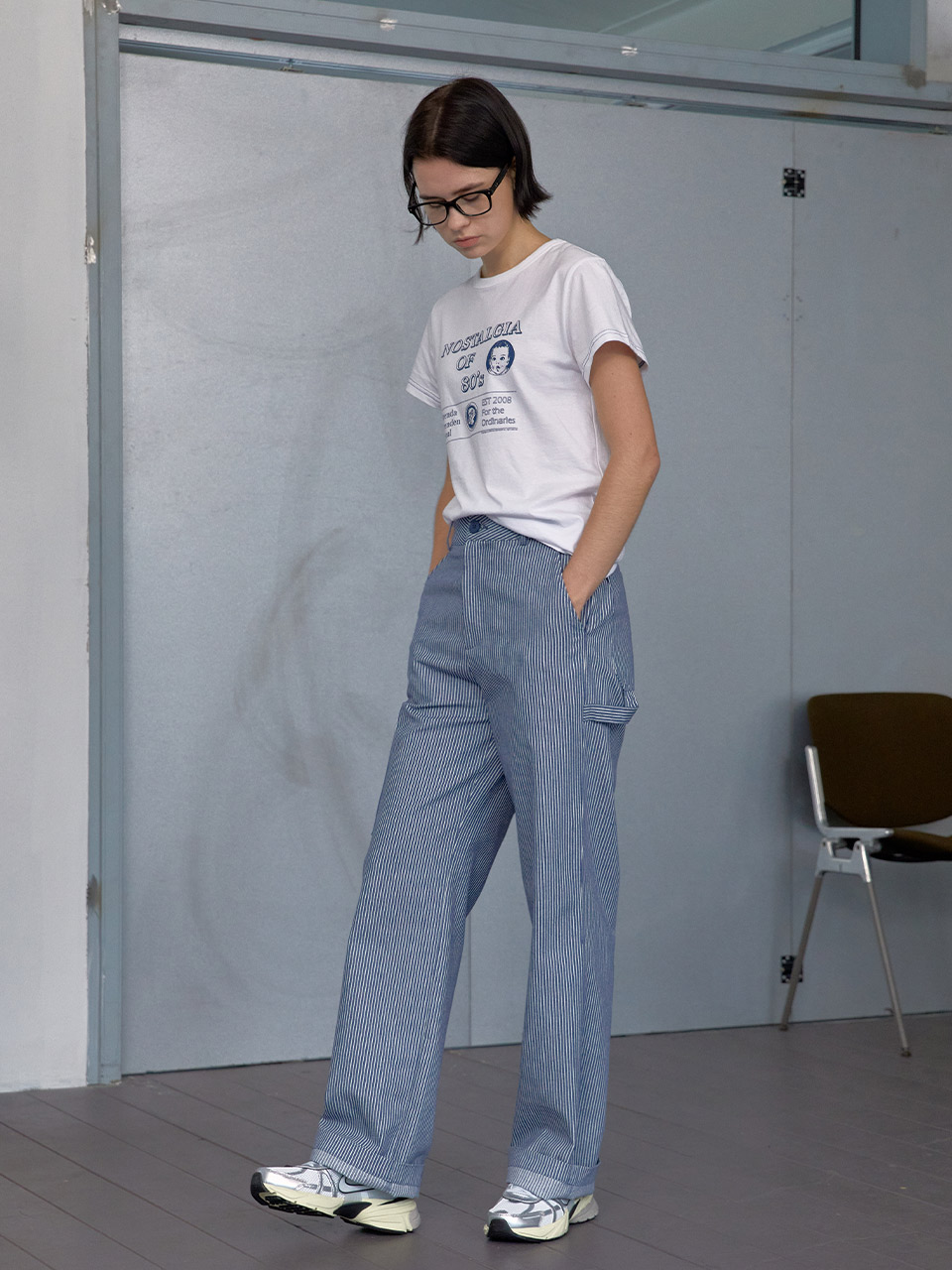 8th / 80&#039;s print t-shirt - blueBRENDA BRENDEN